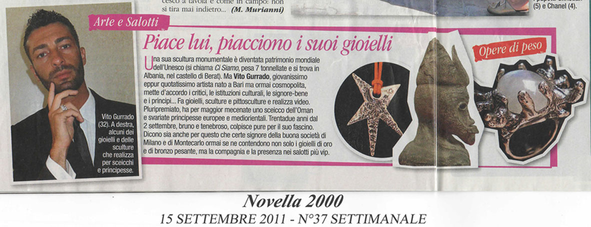 Articolo di Novella 2000 su Vito Gurrado, 15 settembre 2011